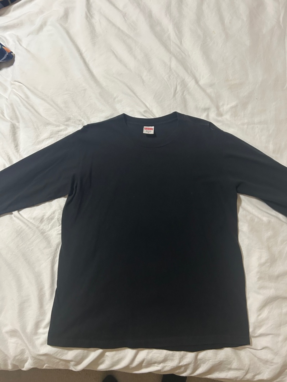 Supreme Black Long Sleeve Crewneck Shirt